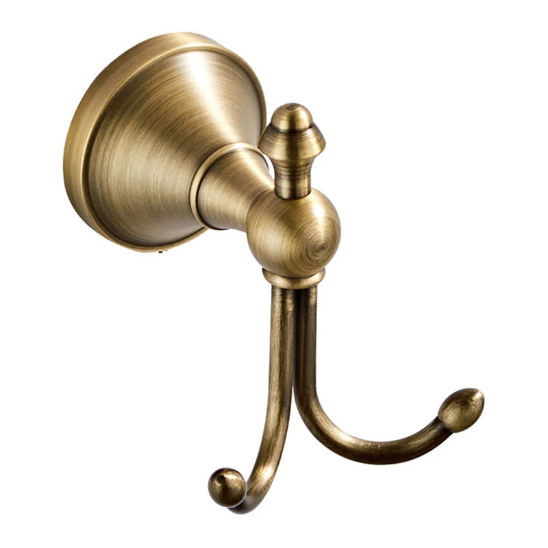 

Robe Hooks Antique/Black Brass Towel Hooks Cloth Towel Bath Coat Hanger Door Wall Hook Retro Home Deco Bathroom Accessories Rack
