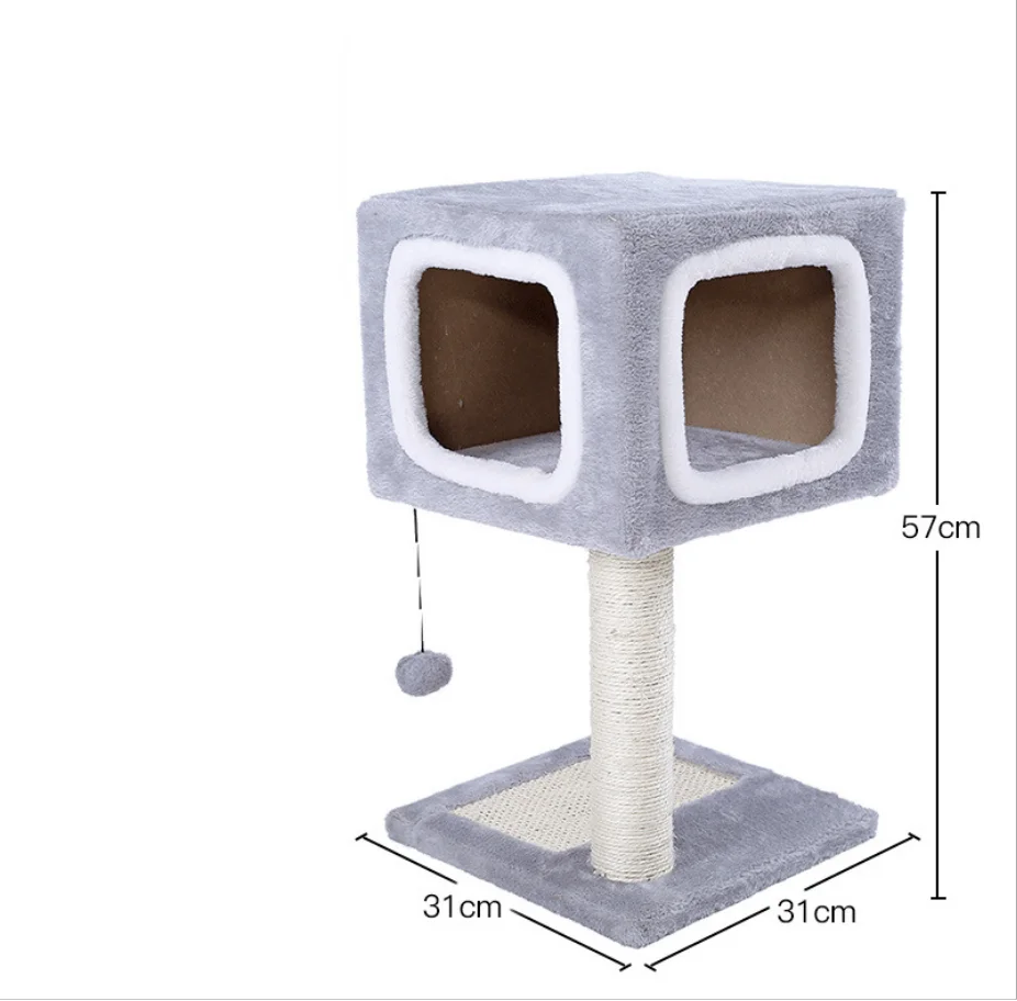 

Pet Cat Climbing Frame Double Door Against Wall Cat Scratcher Cat Litter Cat Jumping Platform Cat Lookout Cat Hole Cat Shelf