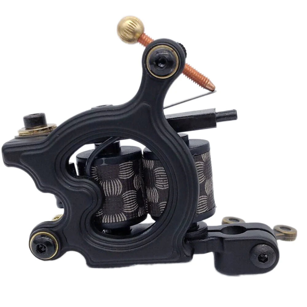 

Новейшая чугунная двухспиральная тату-машина, 10 намоток, ручная работа, тату-пушки, машина для нанесения лайнера, бесплатная доставка