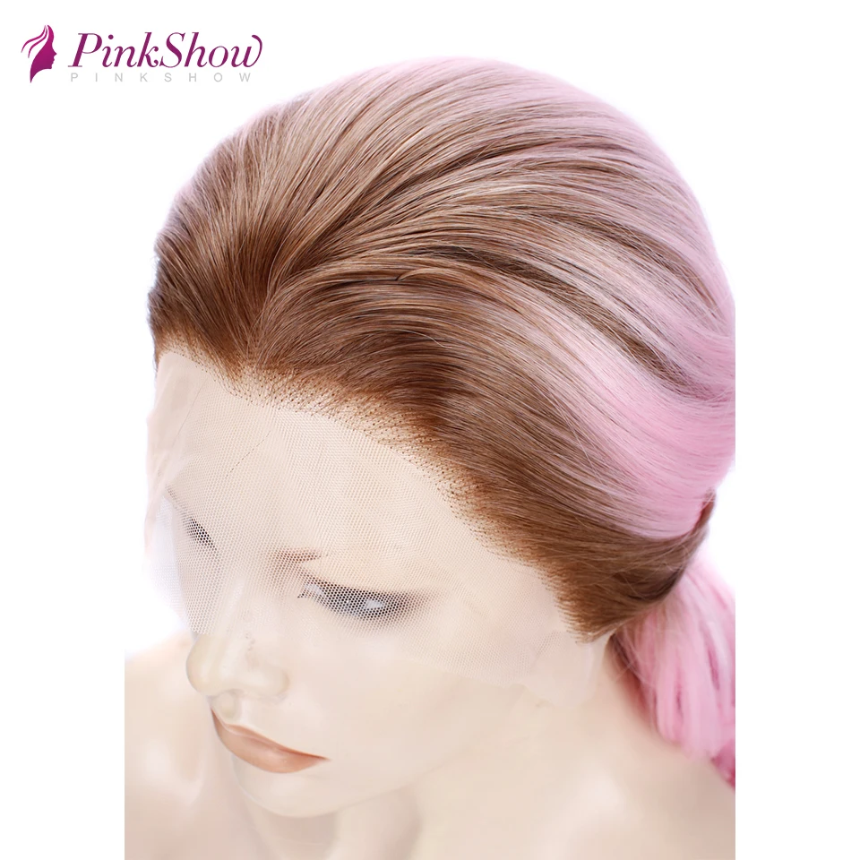 Розовые и белые парики Pinkshow для женщин длинные волнистые синтетические с