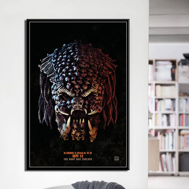 Горячий классический фильм ужасов Хищник Качественная живопись на холсте постер искусства для дома, декорирования комнаты, живой диван, стена, изображение A1297 on.