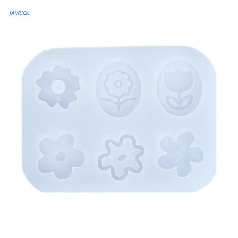 

X7XB Flowers Pendant Silicone Mould Epoxy Resin Earring Mold for Jewelry DIY Making