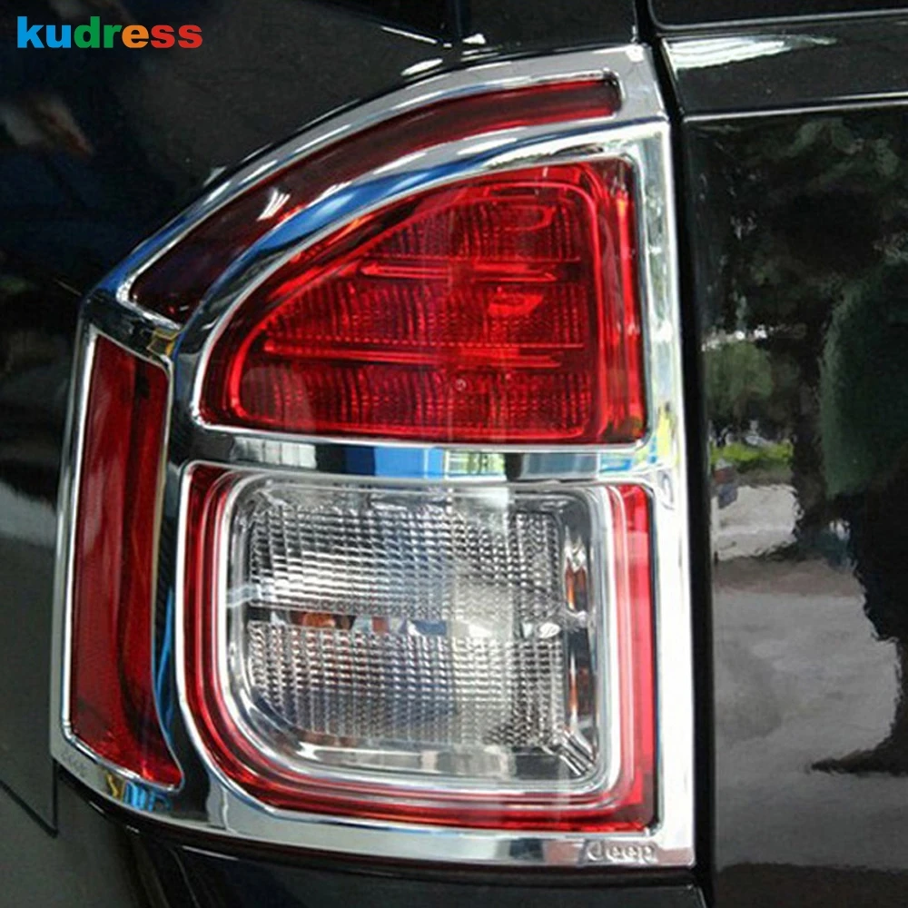 

For Jeep compass 2011 2012 2013 ABS Chrome Rear Light Lamp Cover Trim Tail Lamp Cover trim Light Hood protector Car Styling 2pcs