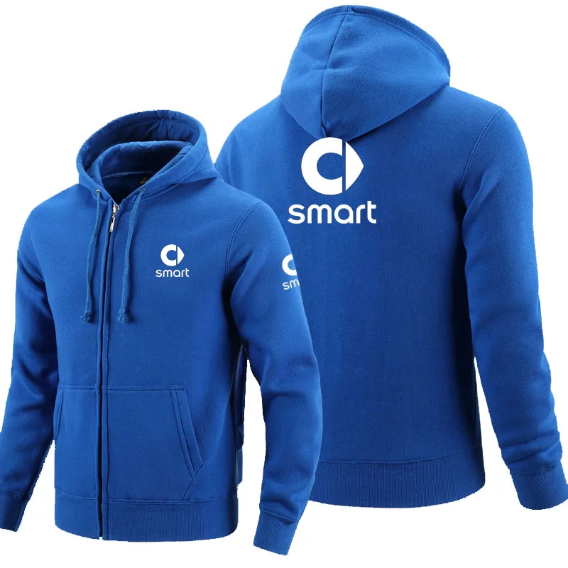 

2021 Zipper Hoodies Smart logo Printed Hoodie Fleece Long Sleeve Man's zipper Jacket Sweatshirt