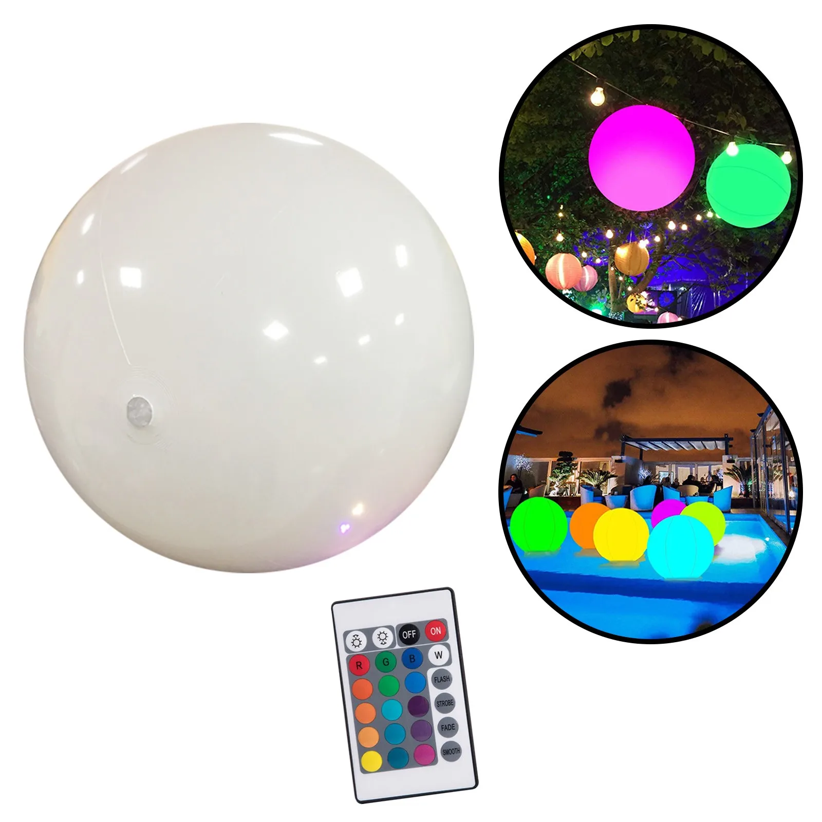 

Glowing Beach Ball Pool Toy 16 Colors Glow Ball 16'' Inflatable Led Light Up Beach Ball With Remote Party Accessories