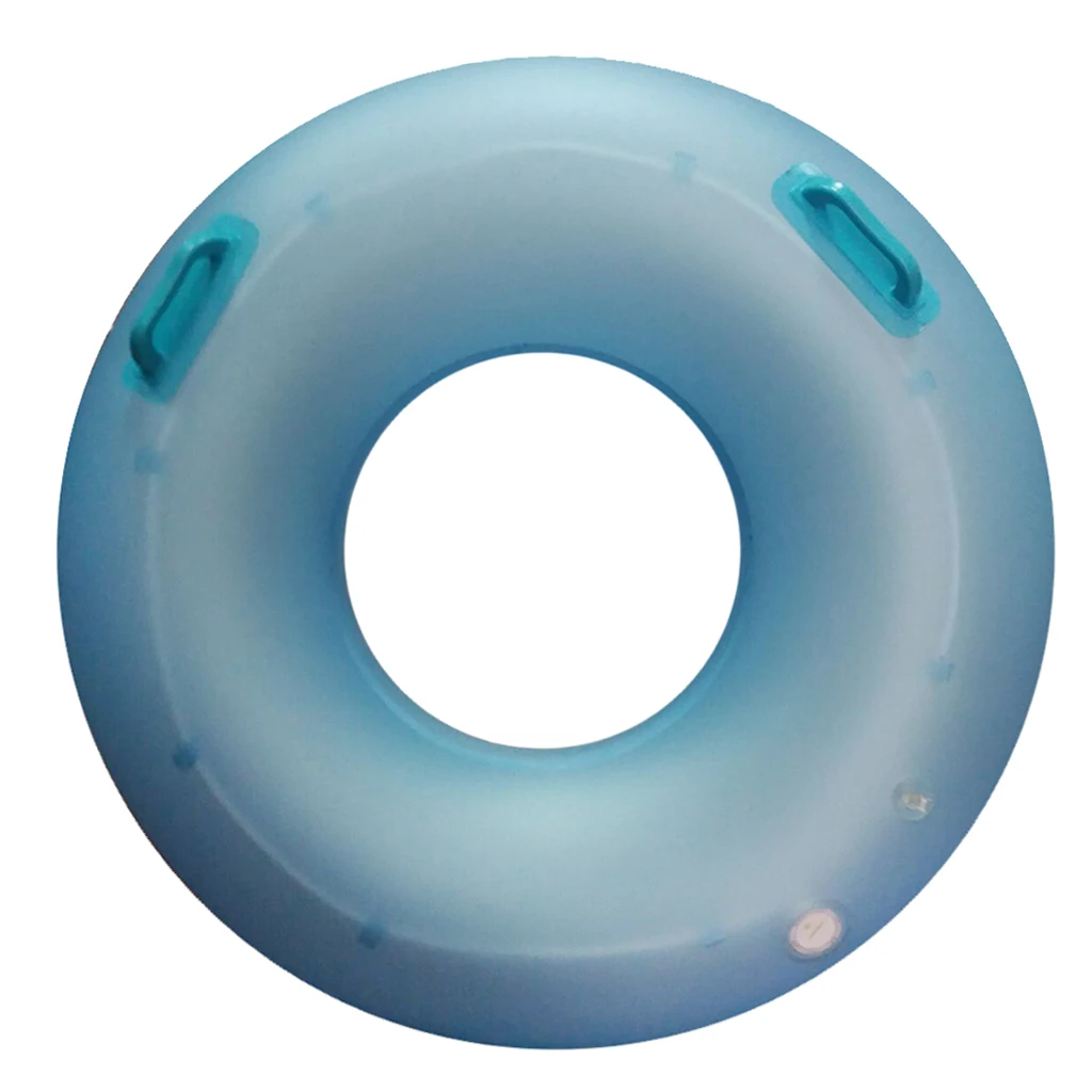 

Premium PVC Swimming Rings Pool Tubes with Handle for Adult 80cm LED Flashy Inflatable Swim Ring Round Swimring Float