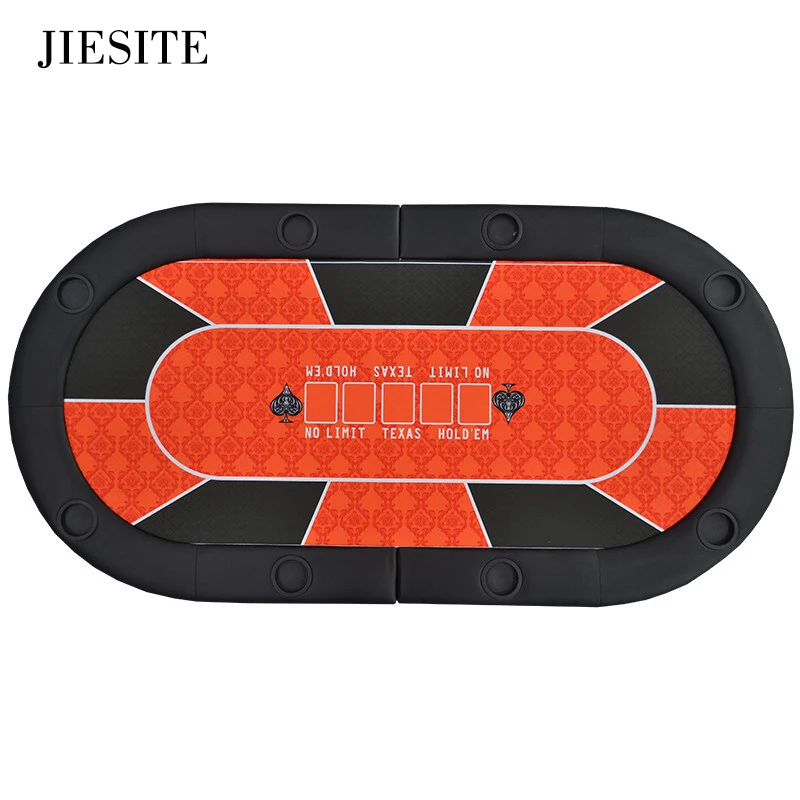 JIESITE 181x92x4cm Texas Hold'em Настольный складной настольный стол для казино, два сложения