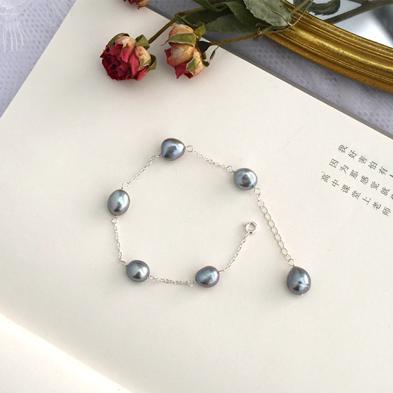 Женский браслет ASHIQI из натурального пресноводного жемчуга в стиле барокко