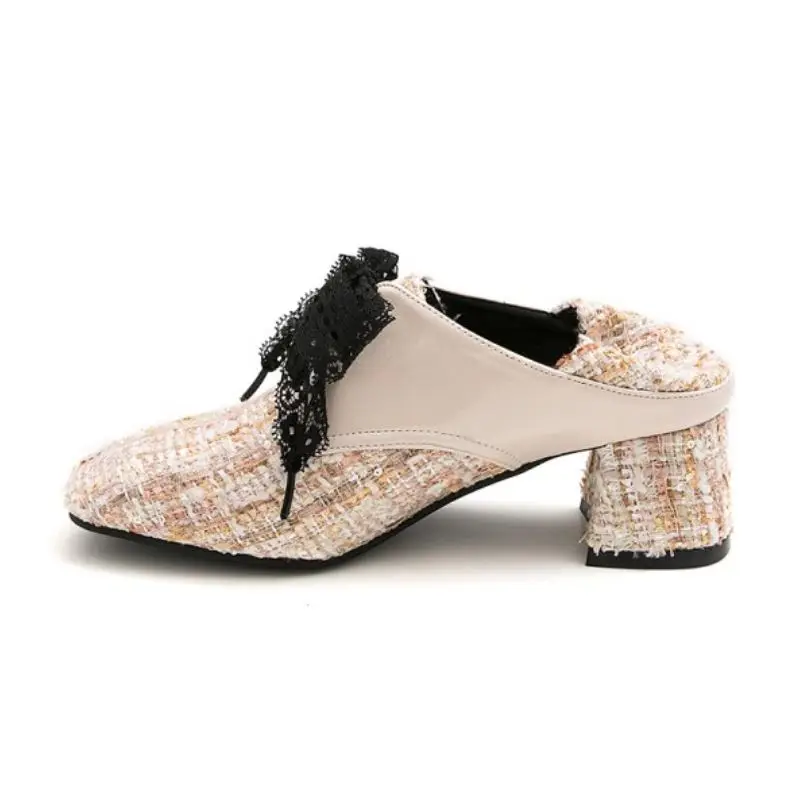 FITWEE Размеры 30-50 модные женские туфли-лодочки в винтажном стиле Стиль элегантные с