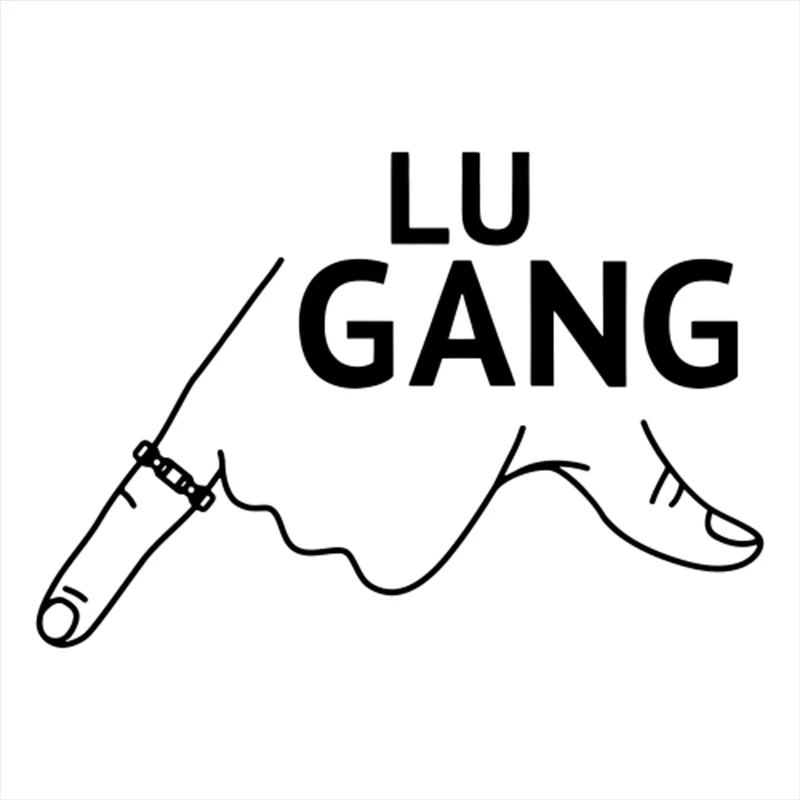 

LU GANG gesture Letter Theme Vinyl Car Stickers Waterproof Removable Black Silver CL558