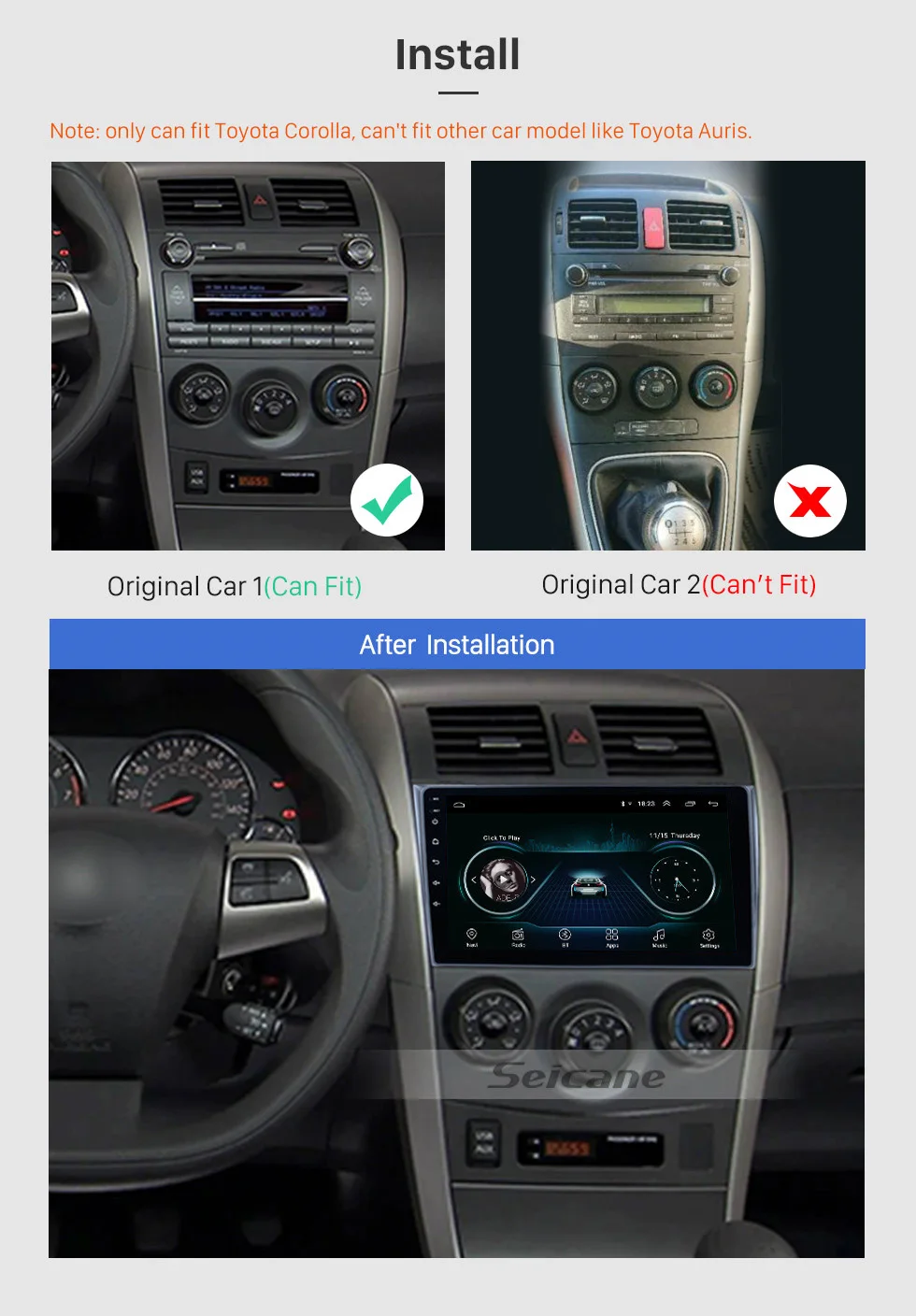 Автомобильный мультимедийный плеер Harfey 9 &quotHD Android 8 1 GPS Navi WIFI + 16 Гб стерео для Toyota
