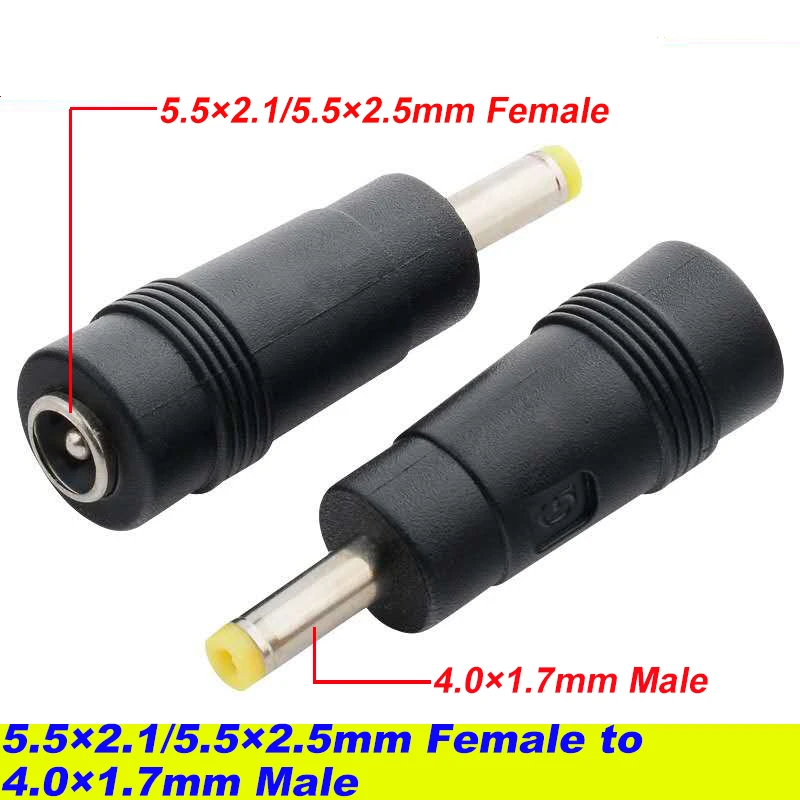 Адаптер питания COMPSON 5 5x2 1/5 × 2 мм (гнездо) на 4 0x1 7 (штекер) 1 шт. 5x5 5/2 0 до x |