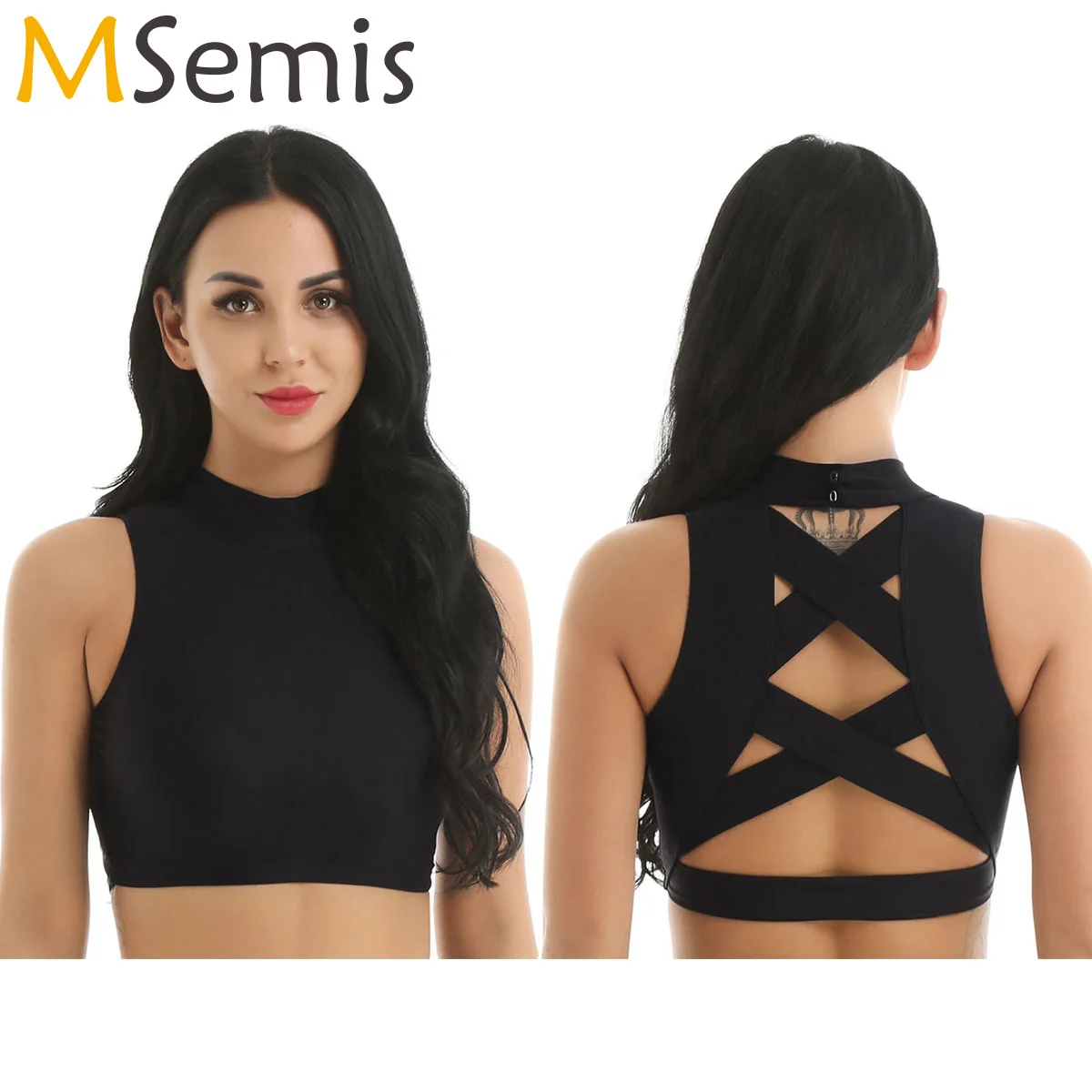 Трико майки топ жилет женский костюм для балета без рукавов с ремешками на спине