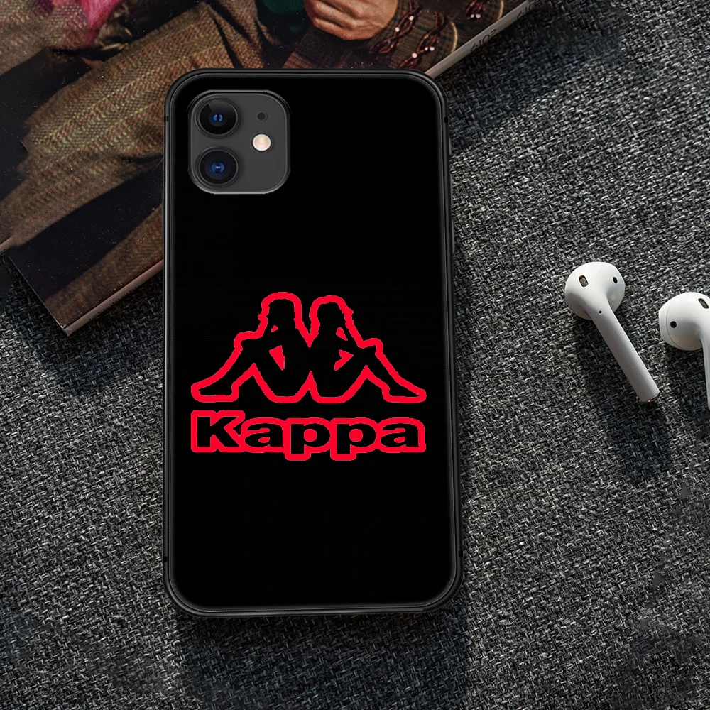 

Italian sports brand kappa Phone Case Cover Hull For iphone 5 5s se 2020 6 6s 7 8 12 mini plus X XS XR 11 PRO MAX black Cell