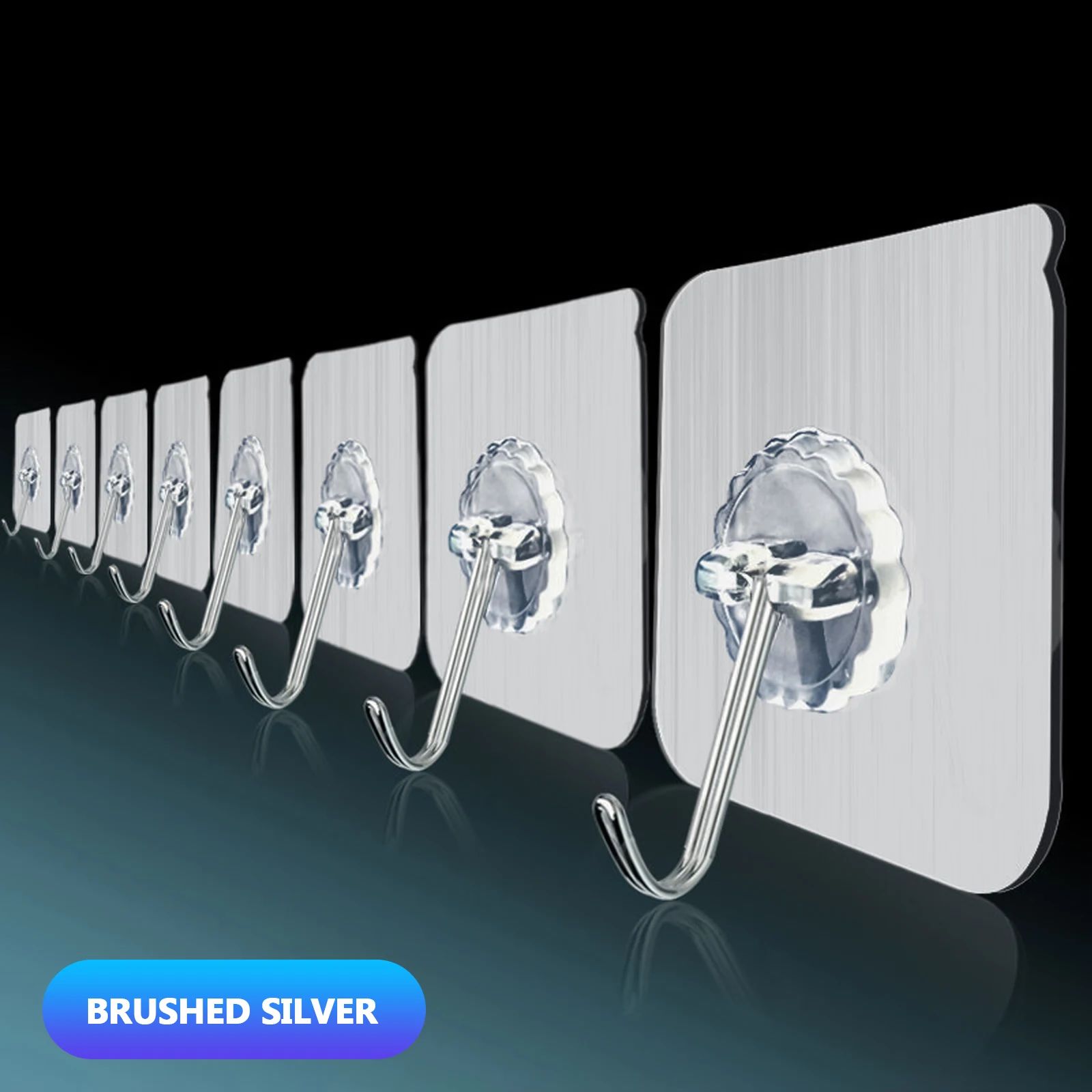 

10 Pcs Transparent Strong Self-adhesive Door Wall Hanging Hanger Hook Heavy Load Rack Suction Cup For Kitchen And Bathroom