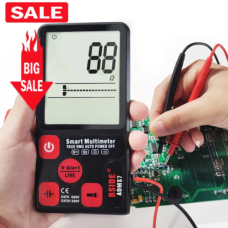 ADMS9CL Профессиональный автоматический цифровой мультиметр тестер AC/DC напряжение