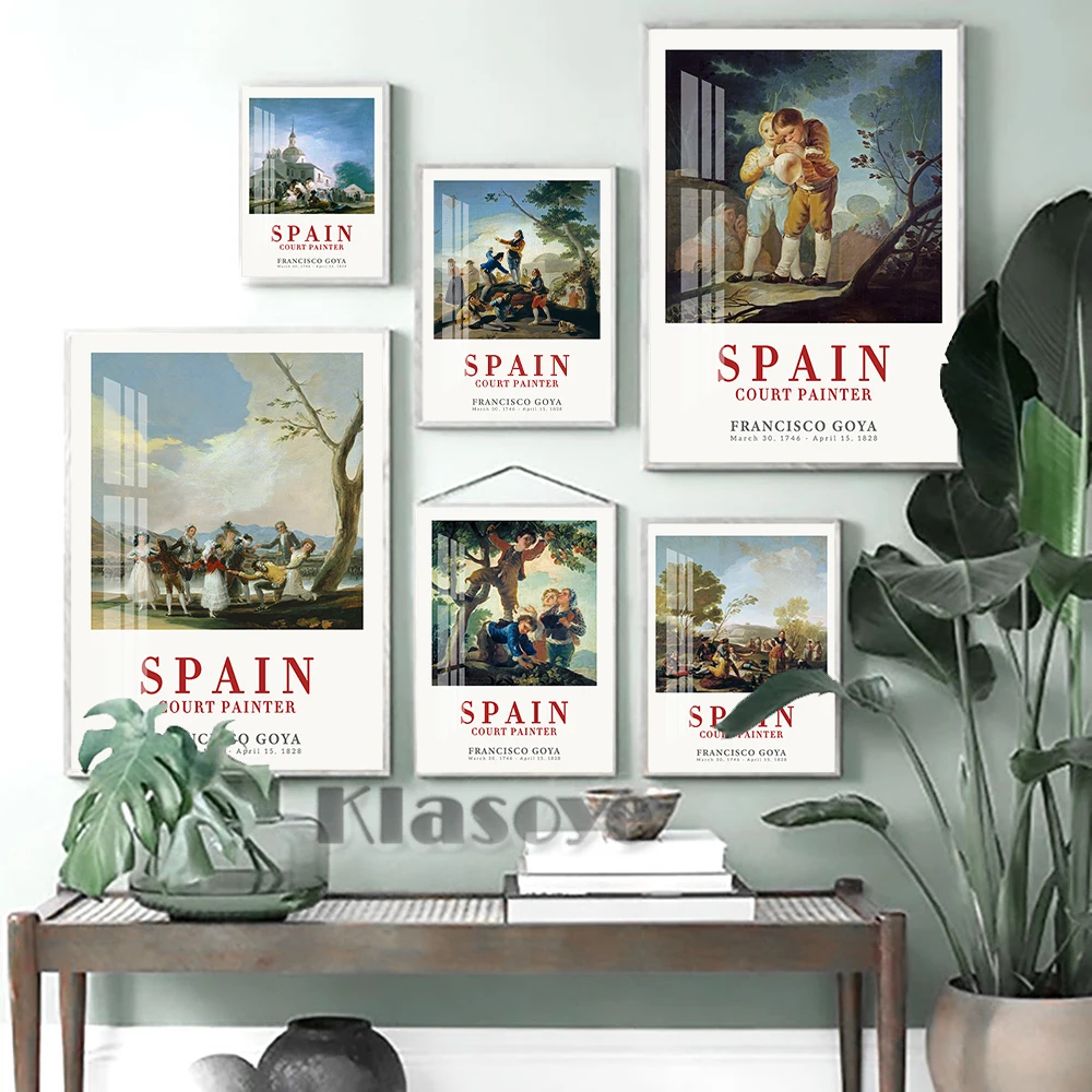 

Francisco Goya Spain Court Painter Retro Canvas Painting Romanticism Character Exhibition Wall Art Prints Poster Home Decor Gift