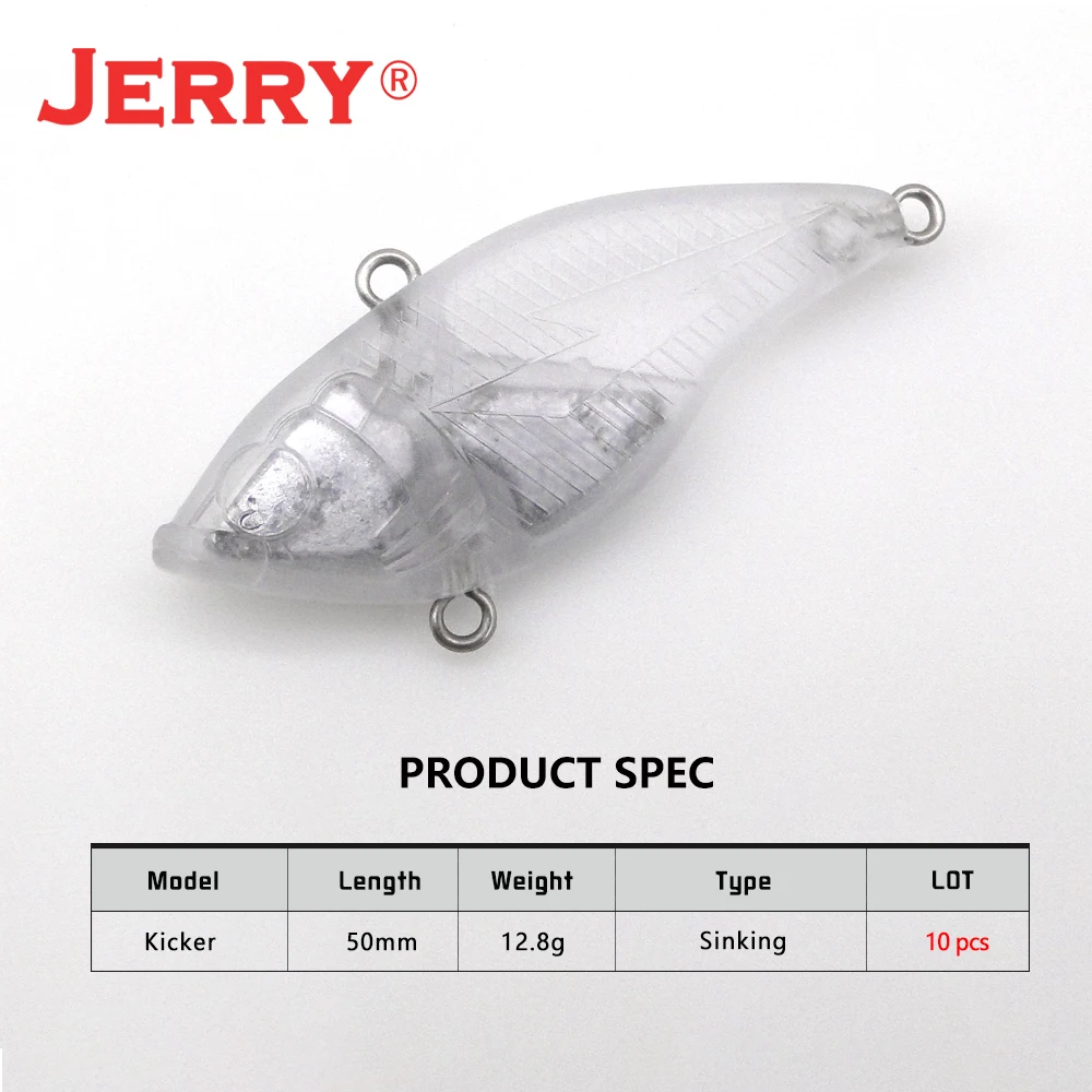 Jerry Kicker 10 шт. DIY пустые рыболовные приманки для тела Неокрашенная Сверхлегкая