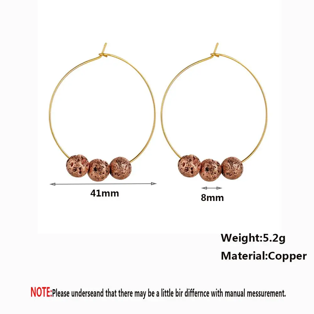 QIAMNI коричневые бусины серьги кольца для женщин этнические винтажные Boho круглые