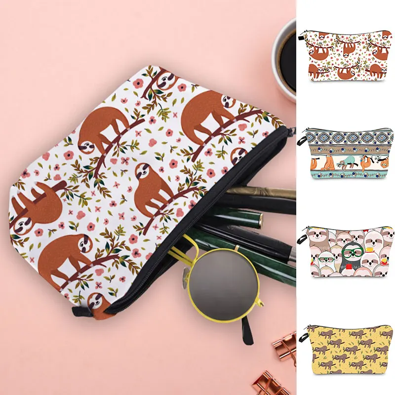 

Женская косметичка с принтом, чехол, милый косметический Органайзер, косметичка для косметики, дорожная сумка для хранения туалетных прина...