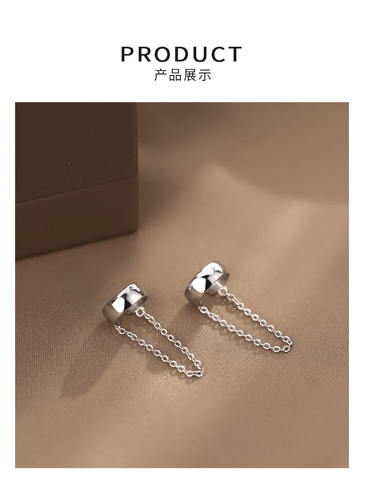 Ювелирные изделия для ушей из серебра s925 пробы ювелирные с клипсой ретро-клипса