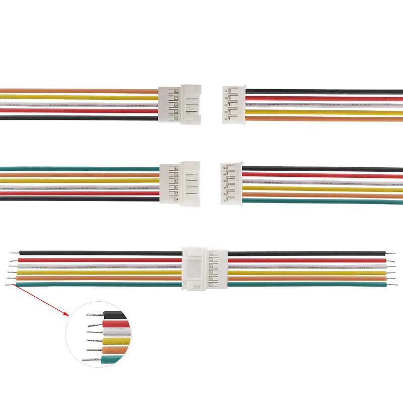 10/5/2/1 пара JST-PH 2,0 Американская классификация проводов 2р 3P 4 5 6Pin Micro Мужской Женский Разъем Jack кабель постоянного тока разъем JST PH 2,0 26AWG проволочные тросы(20 см