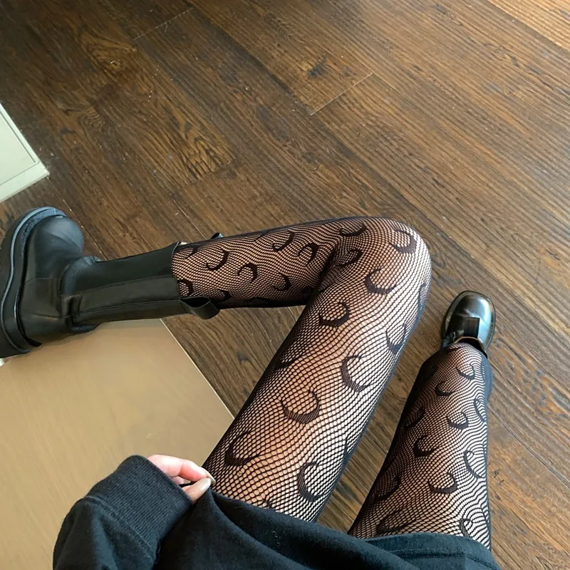 

Japanese Style Women's Tights Summer Nylon Print Stockings Sexy Lingerie Female Hosiery Seamless Fishnet Mesh Pantyhose Tight
