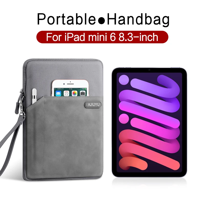 Универсальный чехол на мягкой подкладке сумка молнии для планшета iPad mini 6 8 3 2021 A2567
