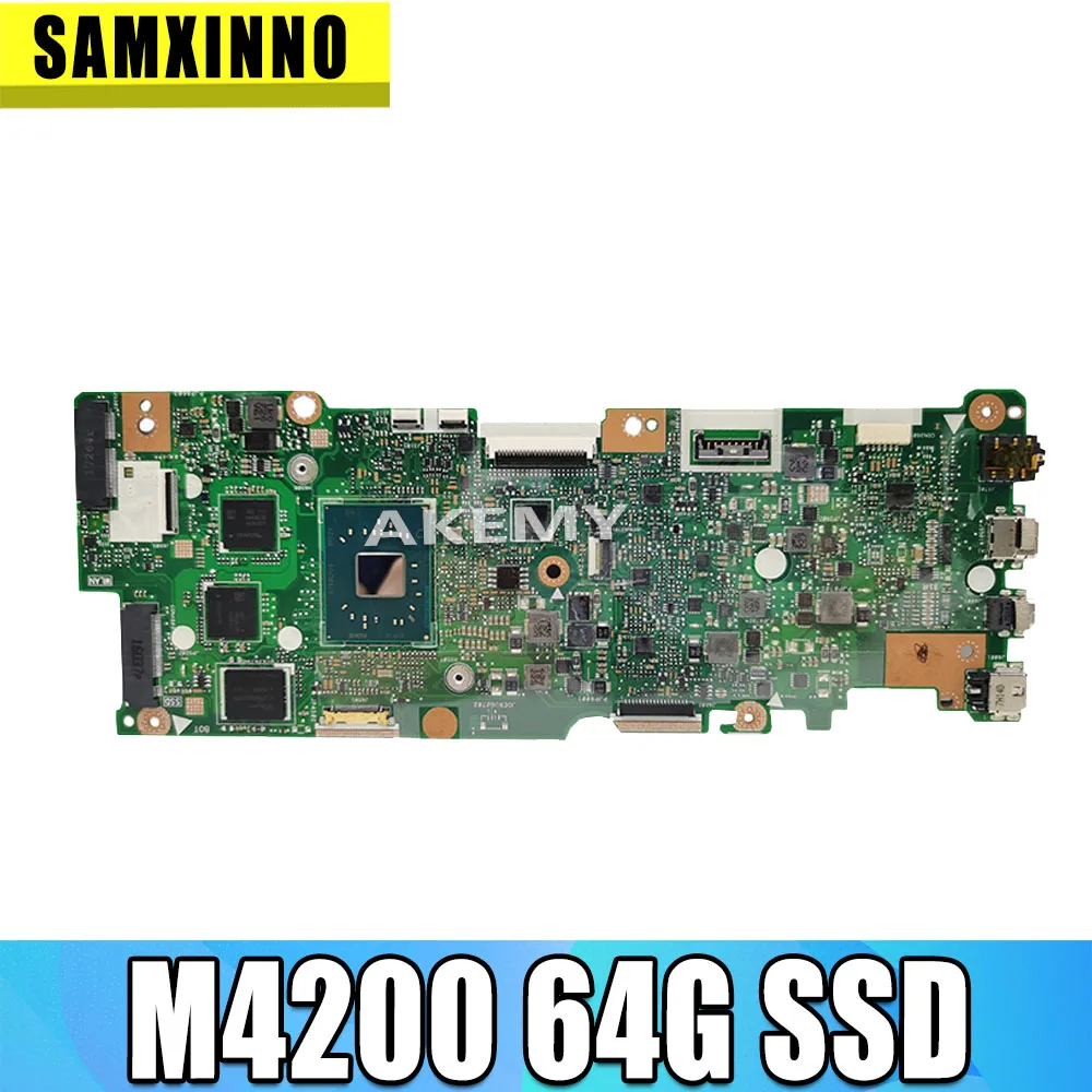 Для For Asus Vivobook Flip TP401NA TP401N материнская плата N4200 64G SSD 4 Гб RAM 60NB0GW0 MB1702|Материнские