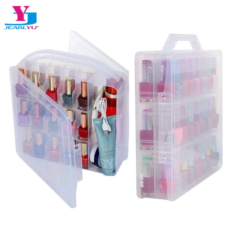 30 ячеек коробка для хранения лака ногтей Чехол Дисплей Помада Блеск Стразы