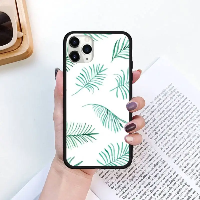 

Watercolor plants with flowers Phone Case for iPhone 11 12 pro XS MAX 8 7 6 6S Plus X 5S SE 2020 XR funda coque