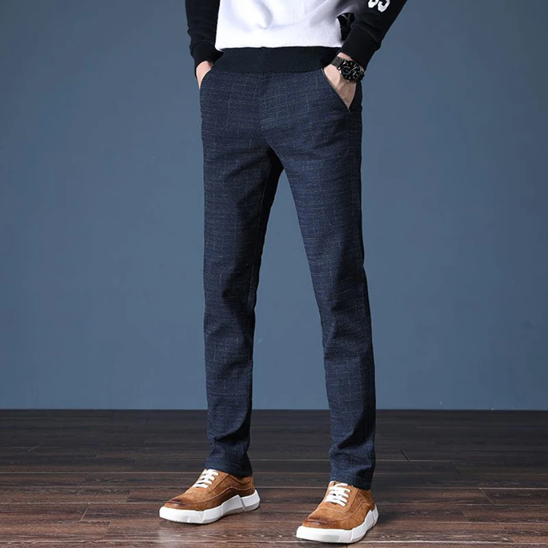 Новинка 2020 Брендовые мужские весенне летние повседневные брюки полосатые