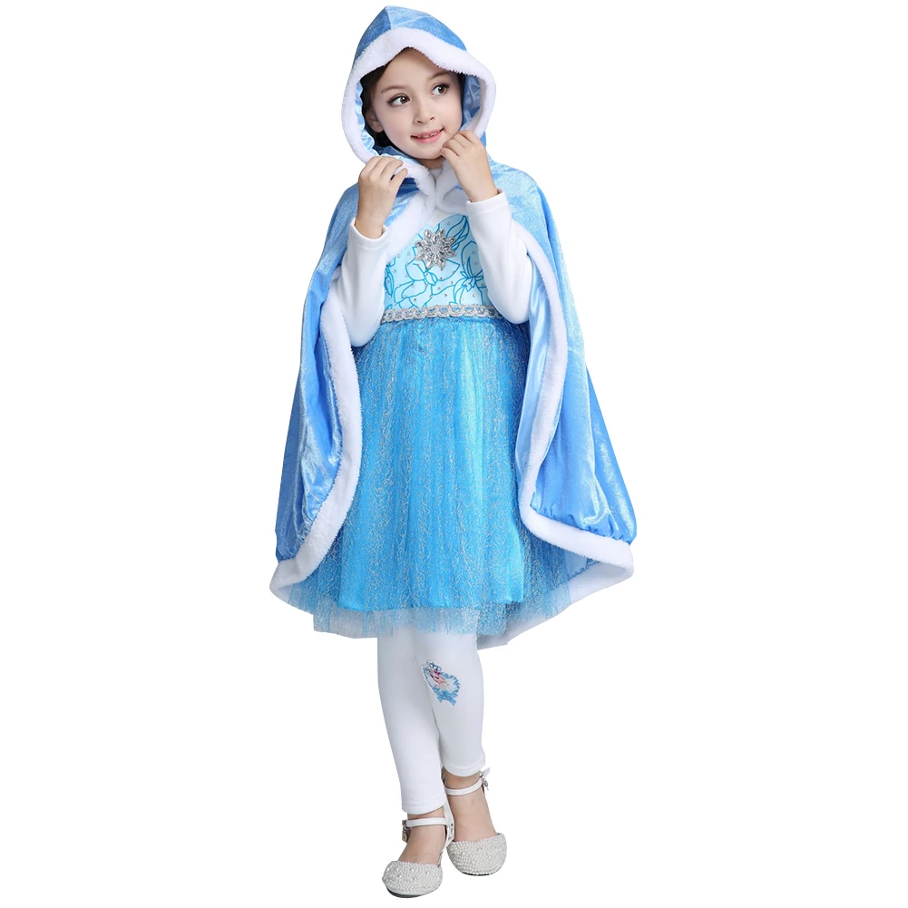 Рождественский костюм наряд праздничная фея Осень-зима нарядная детская накидка