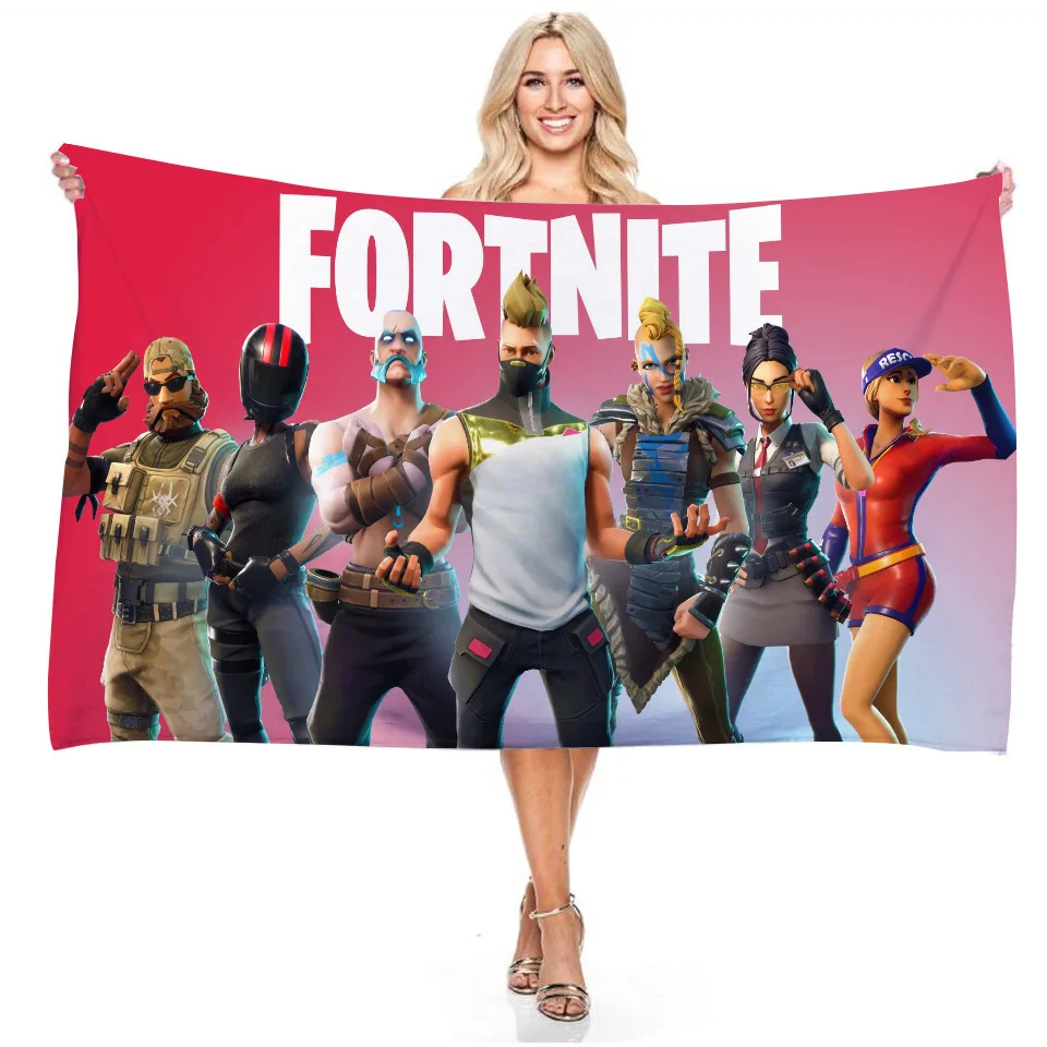 Банное полотенце Fortnite из микрофибры оригинальное мягкое модное быстросохнущее