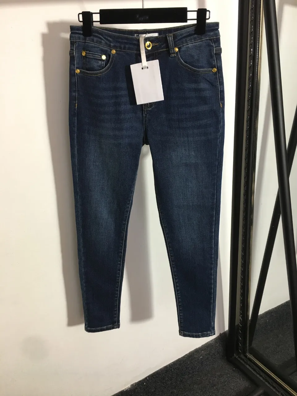 

Spring\/Autumn 2021 New High-Waisted Stretch Show Thin Denim Pencil Pants Women FA-13-220