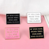 warning signs do not approach brooch cute shirt pins enamel badges broches for men women badge pins brooches jewelry accessories