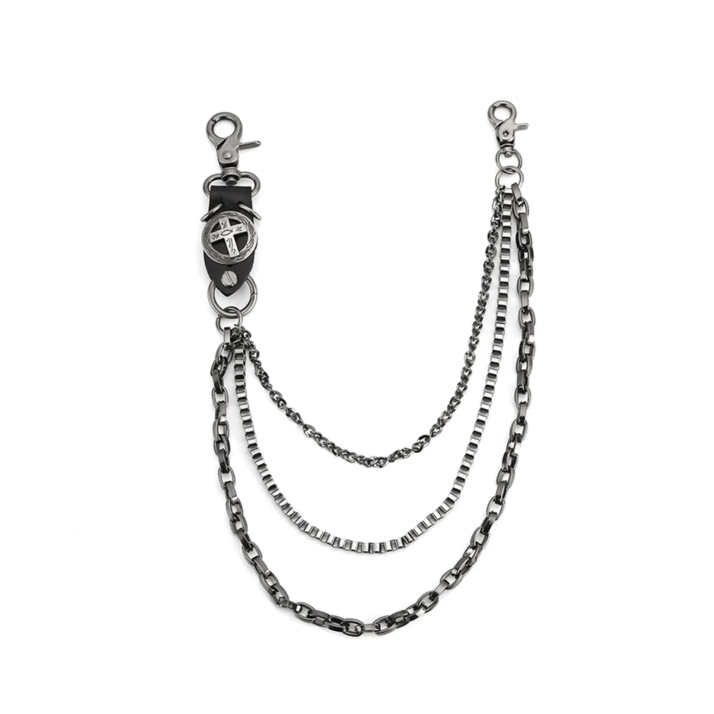 Трендовый пояс цепочка на талию в стиле панк рок хип хоп многослойные мужские