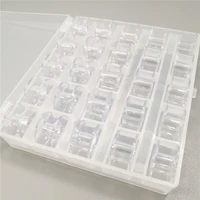 bobbins for sewing machine 25pcs plastic bobbins with case for bro thersin gerbaby lock sewing machine accessories