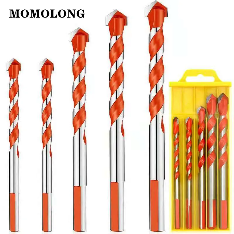 

5/6/7/10Pcs 4-12mm Multi-Material Triangle Drill Bit Set For Plastic Wood Stone Tile Concrete Brick Glass