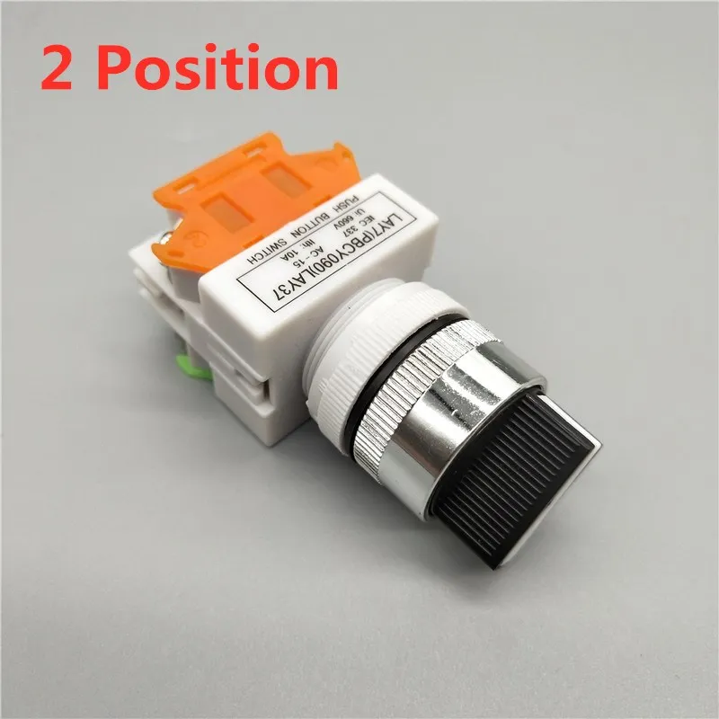 

22 мм LAY37-11X2/LAY37-20X3 поворотный кнопочный переключатель 2/3 положения ручка переключателя самоблокирующийся/самосброс 10A/660V