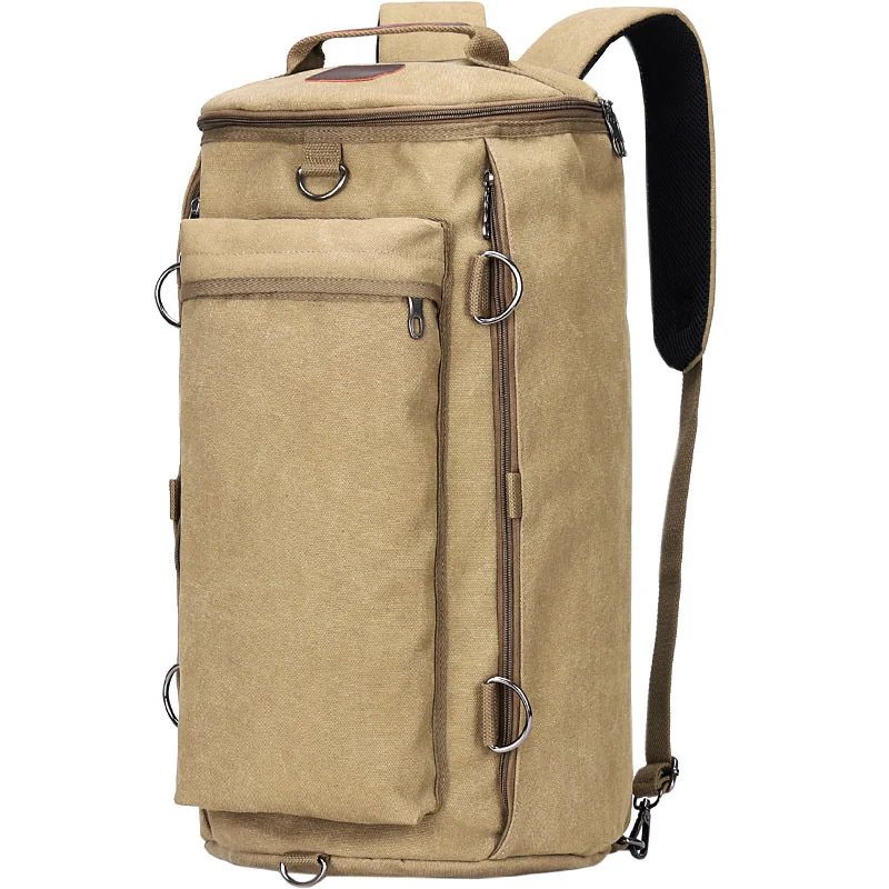 

Fashion Men's Bags Large Capacity Travel Backpack Men's Outdoor Trekking Sports Round Backpack Trendy Canvas School Bag Unisex