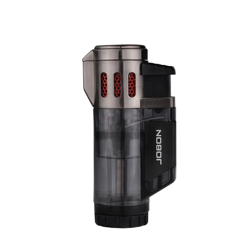 Three Firepower Turbo Lighter Transparent Torch Spray Gun Windproof Blue Fire Cigar High Temperature Resistance | Дом и сад
