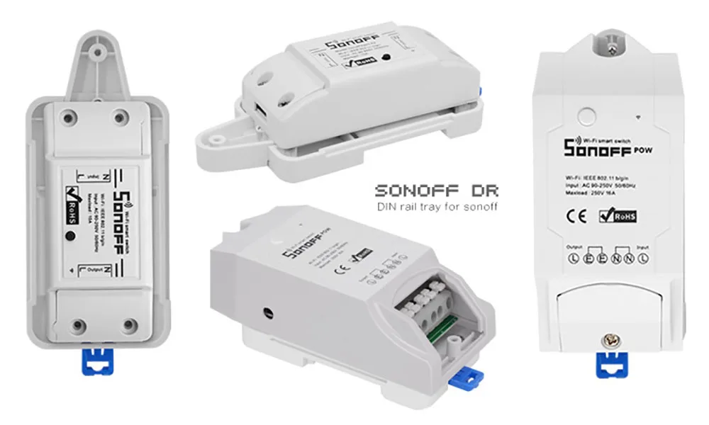 Интеллектуальный выключатель света SONOFF DR DIN Rail лоток для Basic/RF/ Pow/