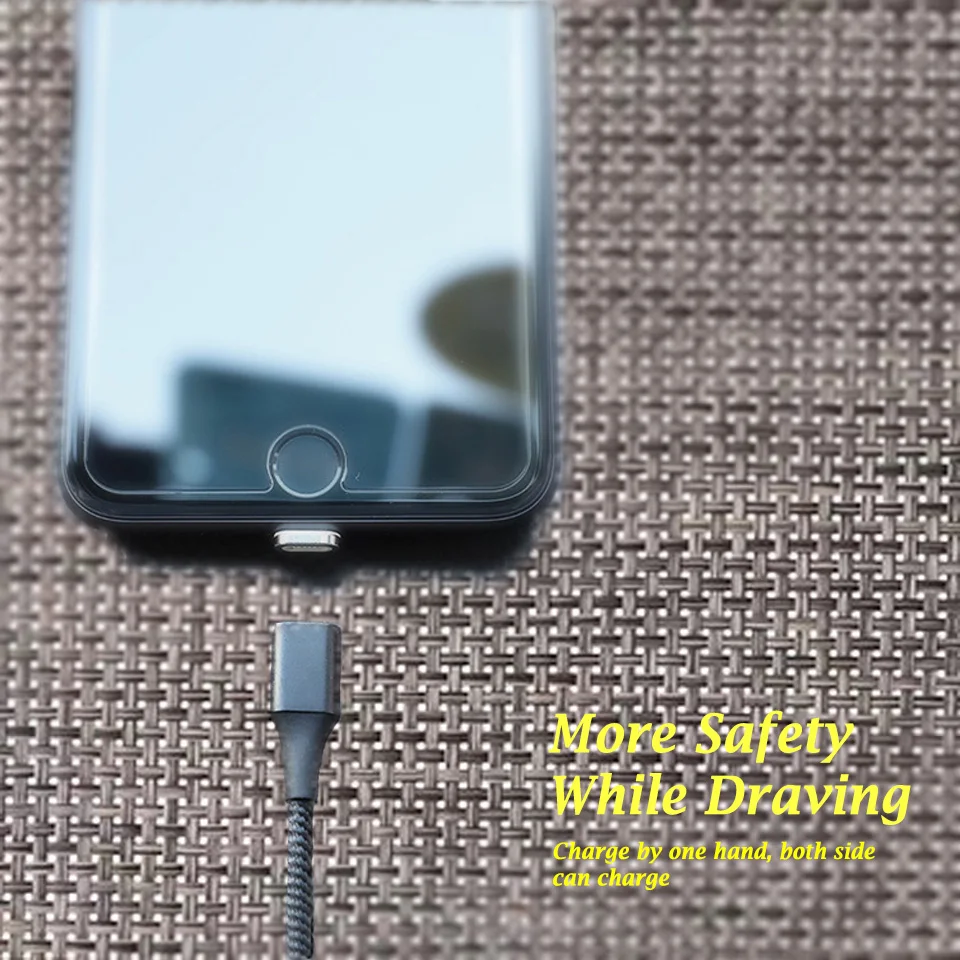 Магнитный кабель USB Type C 5A супер зарядный для быстрой зарядки Type-c 1 м светодиодный
