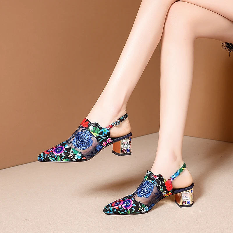 

MORAZORA Big Size 34-43 Women Sandals High Quality Sheepskin Ladies High Heels Shoes Summer Fashion Buckle Party Shoes