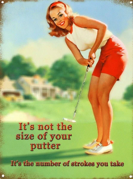 

Tin Sign It's Not The Size Of Your Putter Coffee Bar Decoration Home Decor
