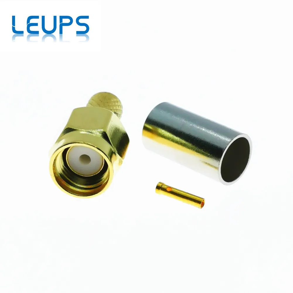 10 шт. SMA разъем типа папа или (Мама) обжимной RG58 LMR195 RG142 RG400 RG223 RF разъем|connector