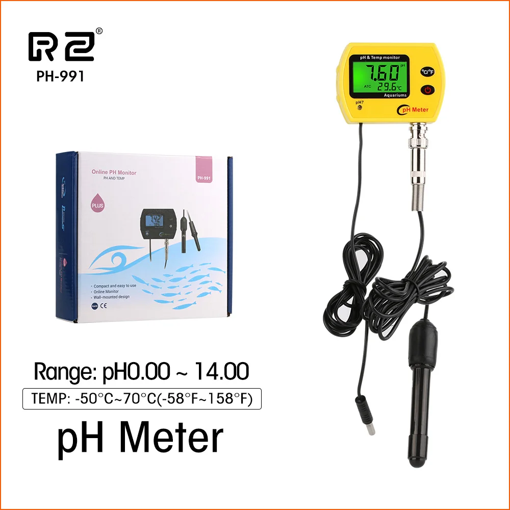 Online PH TEMP Meter Portable LCD Digital Water 0.01pH Tester Acidimeter Aquarium Quality Monitor With Backlight | Инструменты