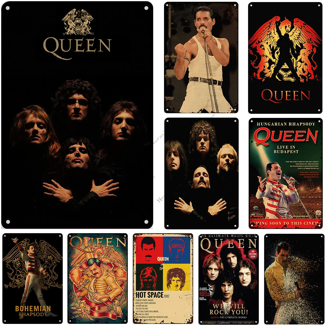 Металлические оловянные знаки Queen Band Постер для клуба паба бара дома винтажный
