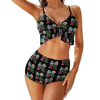 schnauzer bikini swimsuit sleeveless female swimwear new corrective pool two piece bathing suit